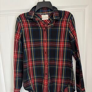 J.Crew Holiday classic plaid button up shirt